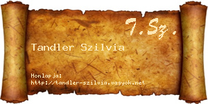 Tandler Szilvia névjegykártya